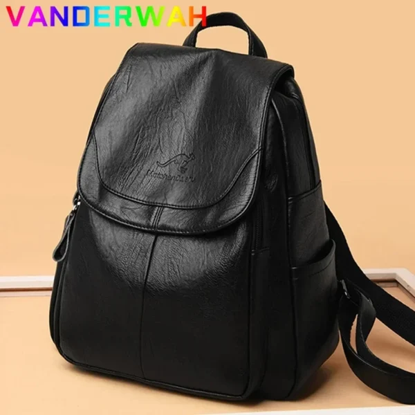Women's Soft Faux Leather Shoulder Backpack