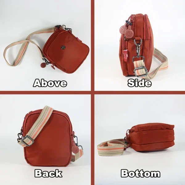 Women's Crossbody Bag, Mobile Phone Handbag, Nylon Material, 3 Pockets, Anti-theft S47877363be904e0d805f47079ee348192 1