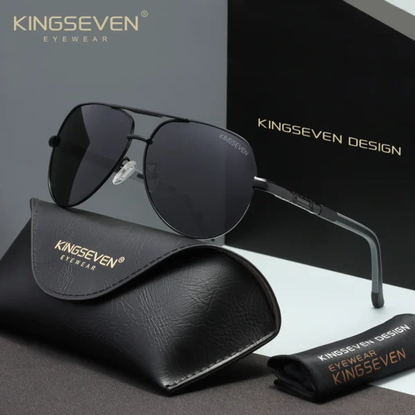 KINGSEVEN Fashion Pilot Men Sunglasses  Retro Glasses Casual Large S4b009e69fa974ac68eb0bfddf15083fbL