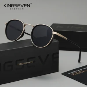 Men's Retro Round Frame Polarized Sunglasses