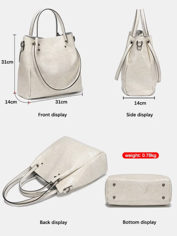 Women's Multifunctional faux leather Tote Handbag