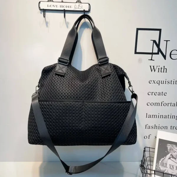 New Mesh Shoulder Bag Large Capacity Tote Bag Crossbody Bag Travel S4d6adff0bcf546f7bfbafa87a3c0c9dbX