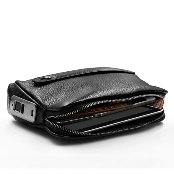 Men's Fingerprint Lock Bags for Men: Leather Hand Bag, Male Long S4e70fddfbaec4f4a876c8b519b047920T