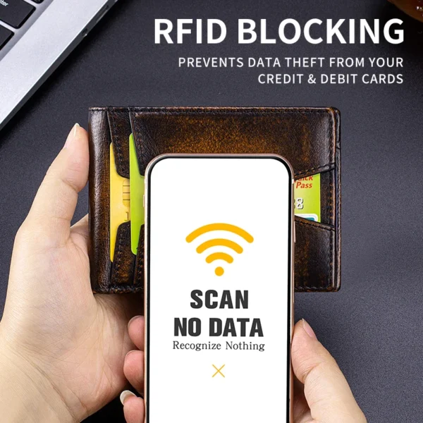 SCHLATUM Front Pocket Wallet for Men Slim Lightweight RFID Blocking Genuine S4f85a7f84ebd43f1b035878d1eb2e1f9d