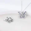 Heart Pendant Snake Chain Necklace, Silver-Tone