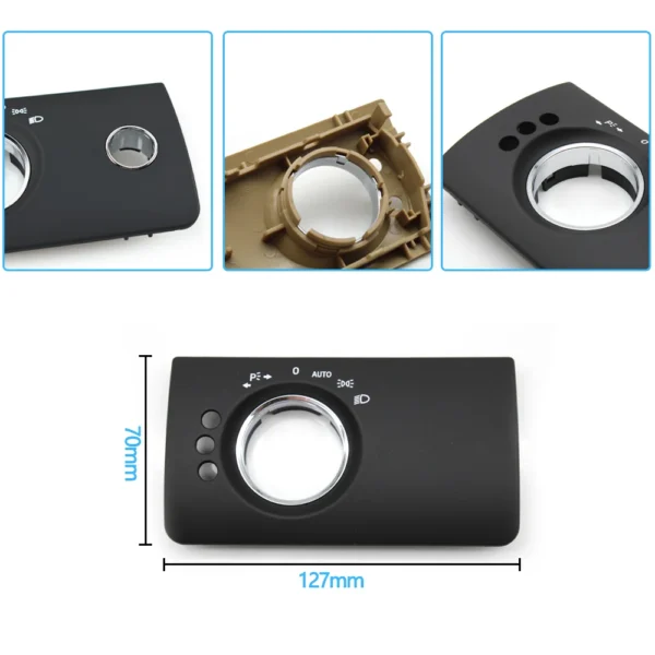 LHD Car Interior Front Left Headlight Switch Trim Cover Replacement For S55678b0028504927b096b86b8706afca9