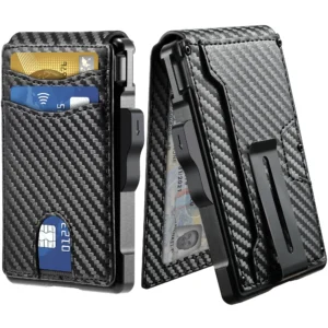 Men's Slim Minimalist Wallet, Holds 9-13 Cards