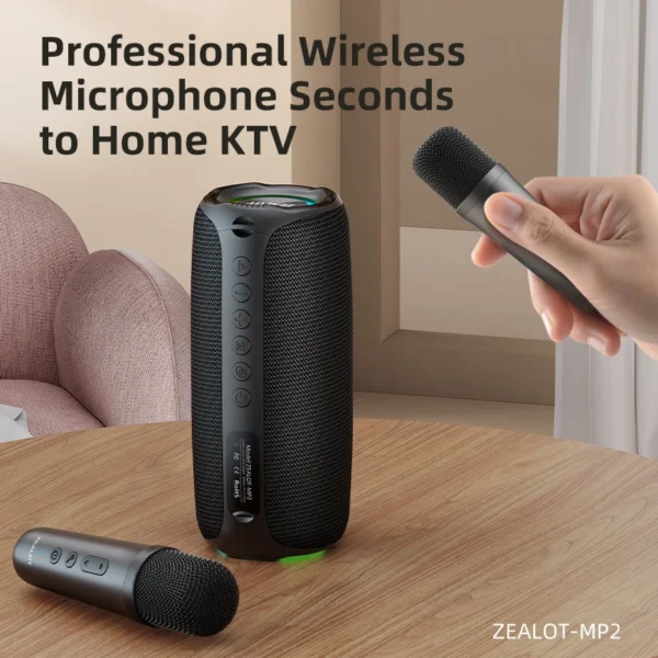 Bluetooth Speaker with Wireless Microphone S577e262876a24ed8ab18e4d70ac740430