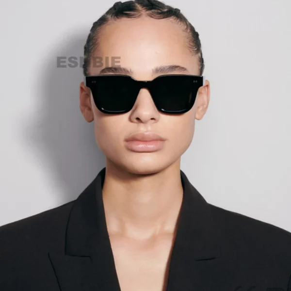 Trendy 04 Sunglasses Women Handcrafted Square Transparent Acetate Frame Sunglasses Polariz S5791e80cb03f4725955a352c99d532d3u