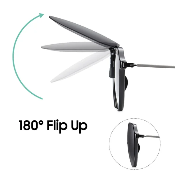 VIVIBEE Oversized Flip Up Clip On Sunglasses Polarized Gradient Grey Lens S586e158d47da42fc8d0f9a0abf0aecc5u