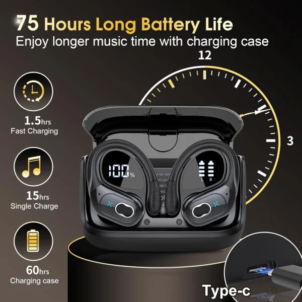 Original GDLYL HD65 TWS Bluetooth V5.4 Headphones Wireless LED Digital Display S5966e396d6e54ade9b6fc3cf3047e2aei