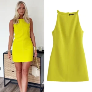 HXAO Fashion Summer Dresses Womens Dresses Bodycon Sleeveless Mini Dress White