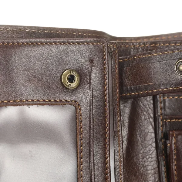 Men's Faux Leather Wallet with Coin Purse