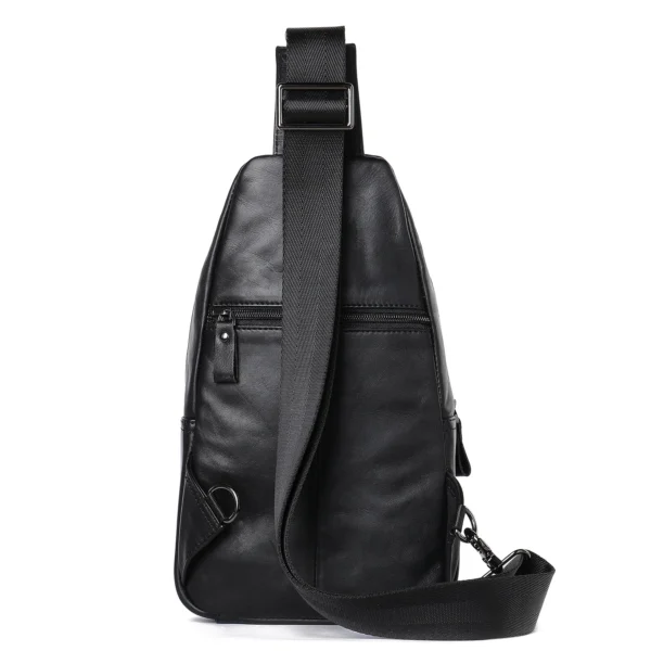 Men's genuine leather chest bag  crossbody bag outdoor travel S60cbe6e85de64d7f84701b1ce21112cdT