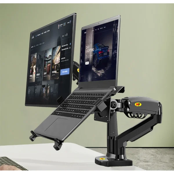 Dual Monitor Laptop Holder W/ USB3.0 Cables NB F160-FP Gas Spring S63b3b21577a940e18917a82d9c8aec90O