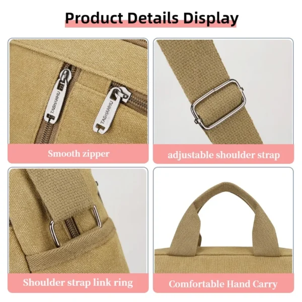 Men's Canvas Shoulder Bag Casual Crossbody Bag Daily Commuting Tote with S65ec8396aa5c4d77b8a9096d2099568bH