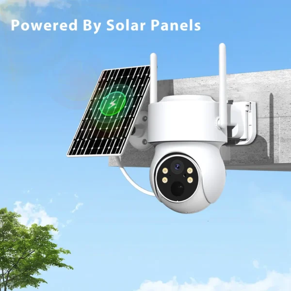 WONSDAR Built-in Battery WiFi PTZ Outdoor Wireless Solar IP Camera HD S666de8f0592f45fc9c1247bb0c692a4ay