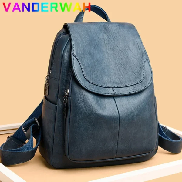 Women's Soft Faux Leather Shoulder Backpack