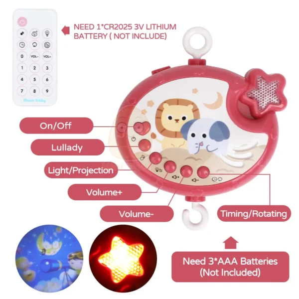 Rotating Musical Crib Mobile for Infants, 0-12 Months S687677e6178a4f02bd96b101dfbb2719R