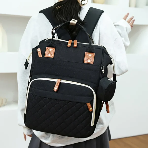 Stylish Quilted Large Capacity Mommy Backpack S6880b9c4a06f40d19296c4bd497473b4j