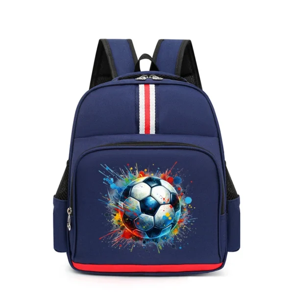 Watercolor Soccer Print Backpack for Students S68c316b0e7ca434eac639fd9b7da625aO