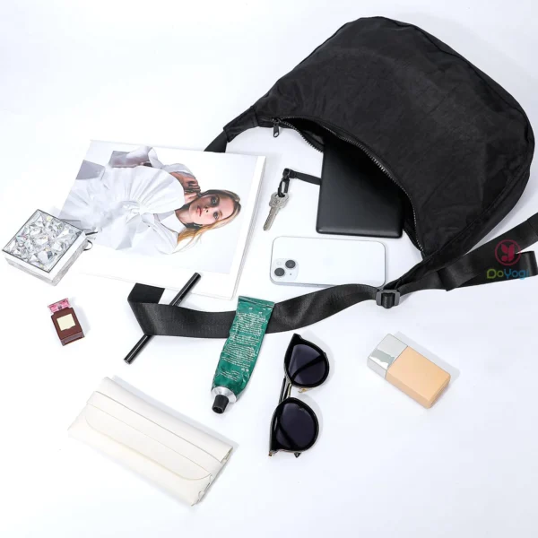 Nylon Medium Crescent Crossbody Bag, Adjustable Strap S6935f9025f8d4e54b479882c381bd59em
