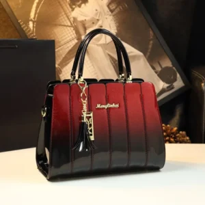 Women's Versatile Patent Leather Single-Shoulder Bag