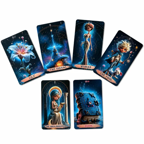 Celestial Archives Tarot Lenormand Oracle Cards, 78-Card 3-in-1 Divination Deck for S6af70e81fcb14520bb20b2a2d1b5e707C