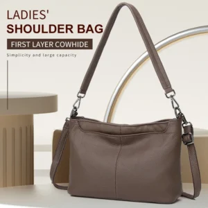 5 Colors100% First Layer Cowhide Leather Women Handbag Casual Female Shoulder