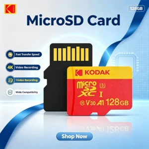 KODAK MicroSD Memory Card 256GB Recorder Storage High Speed 128GB Monitoring