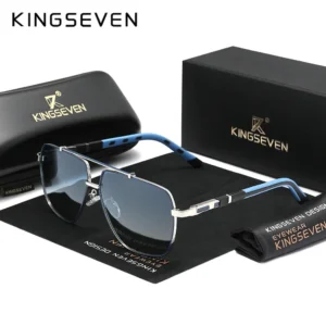 KINGSEVEN New Sunglasses Men UV400 Square Large Frame Polarized Glasses Male