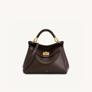 faux leather Lock Clutch Bag