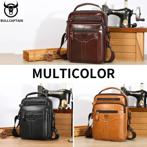 BULLCAPTAIN Men's Genuine Leather Shoulder Crossbody Bag Business 7.9-inch Tablet Bag S6f8e7d098ae44e16acf507a7f9919a20r