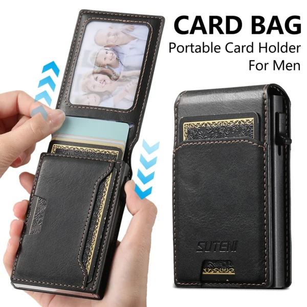 Faux Leather Flip Cover Card Wallet S7035f9cd55b24ebaa5333d94d9a314e4b