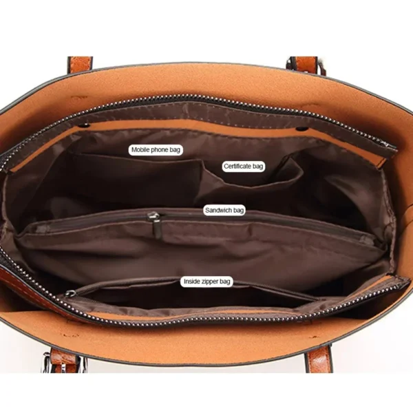 Vintage Oil Wax faux leather Tote Shoulder Bag S70ffe6349cbd491e9334ad0ba802cff0Z