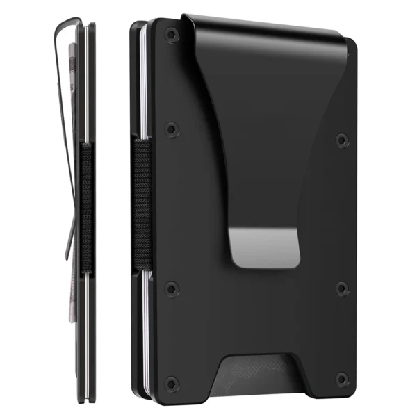 Minimalist Wallet for Men- Slim Aluminum Metal Money Clip Wallet with S722a15a13bb04e6eb70c2a480dd19ff4N