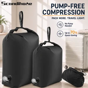Luggage Vacuum Compression Bag Pump Free Reusable Vacuum Storage Bag 70%