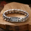 Silver-Tone Vine Garland Buckle Bracelet