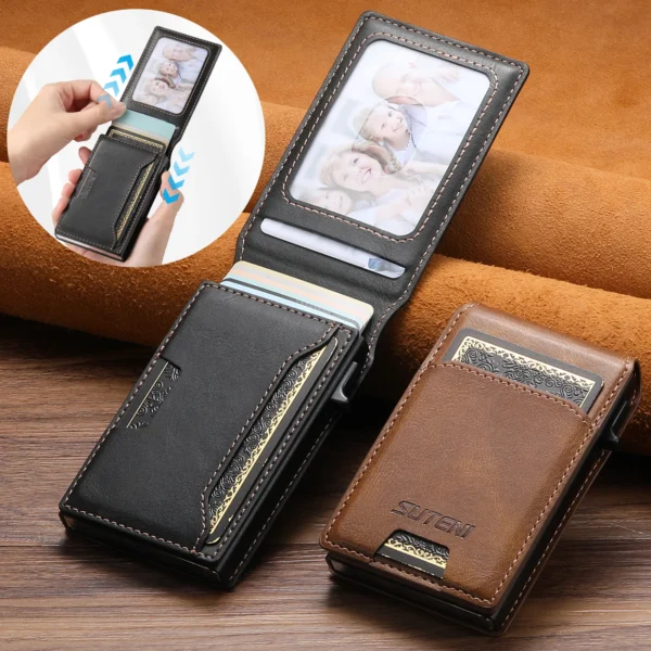 Faux Leather Flip Cover Card Wallet S75ef84c589174320b585f86cd507f03cd