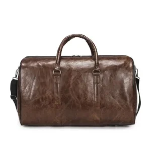 Travel Bag For Men Pu Leather Shoulder Bag Big Capacity Tote
