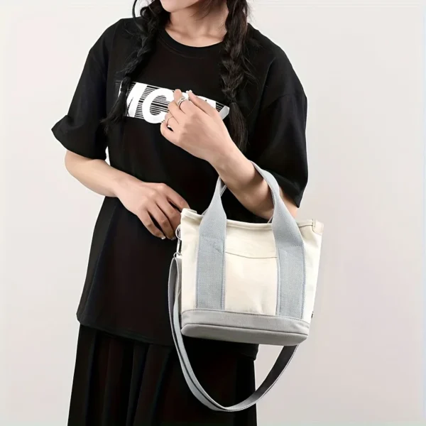 Women's Simple Canvas Bento Handbag S7721a31526fb4a8e8c8bc493ffbdaf55U