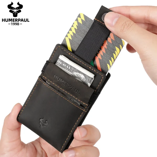 Men's Anti-Theft RFID Slim faux leather Card Holder