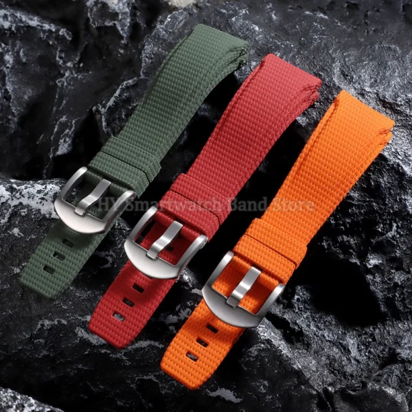 20mm 21mm 22mm Fluorine Rubber Watch Strap for Omega for Seiko S79a45ec030dc418388a9fa5c5bbdbb30M