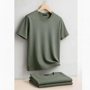 AIOPESON Men's Cotton O-Neck T-Shirt Soft Touch Comfortable Solid Color 8