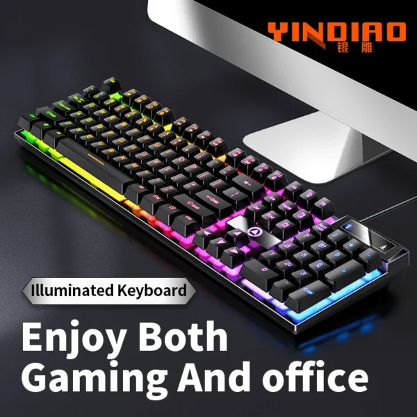 Low-Profile Wired Gaming Keyboard for PC/Laptop S7b9775b270d749aeabfb560a3da69d1aO