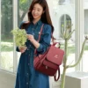 Women's Large Capacity faux leather School Backpack