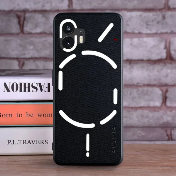 Textile Leather Case for Nothing Phone 2 1 Soft TPU with S81691446de734e58910db84b28357a1ex