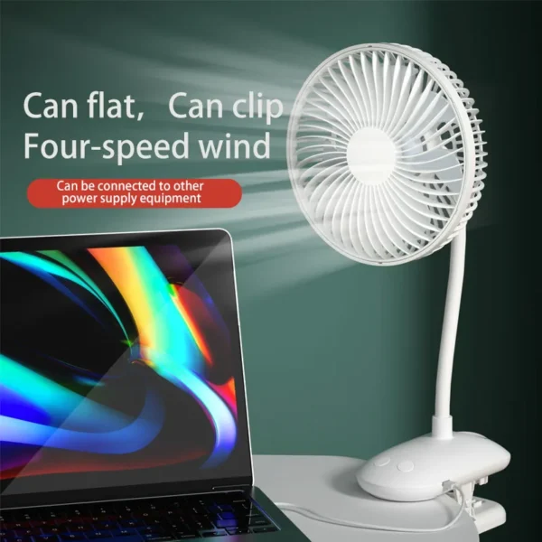 USB Stroller Clip Fan, Power Bank Fan S81e23a5728094bcfab0d16058645f8b90