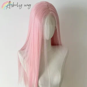 Light Pink 26-Inch Lace Front Wig, 13x4