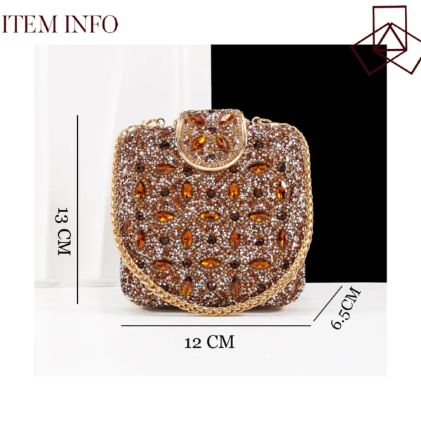 Queena Yan New Arrival Lovely Style Coffee Color Rhinestone Decoration Design S886d754d5b1a4e419b4529da34a6cb18s